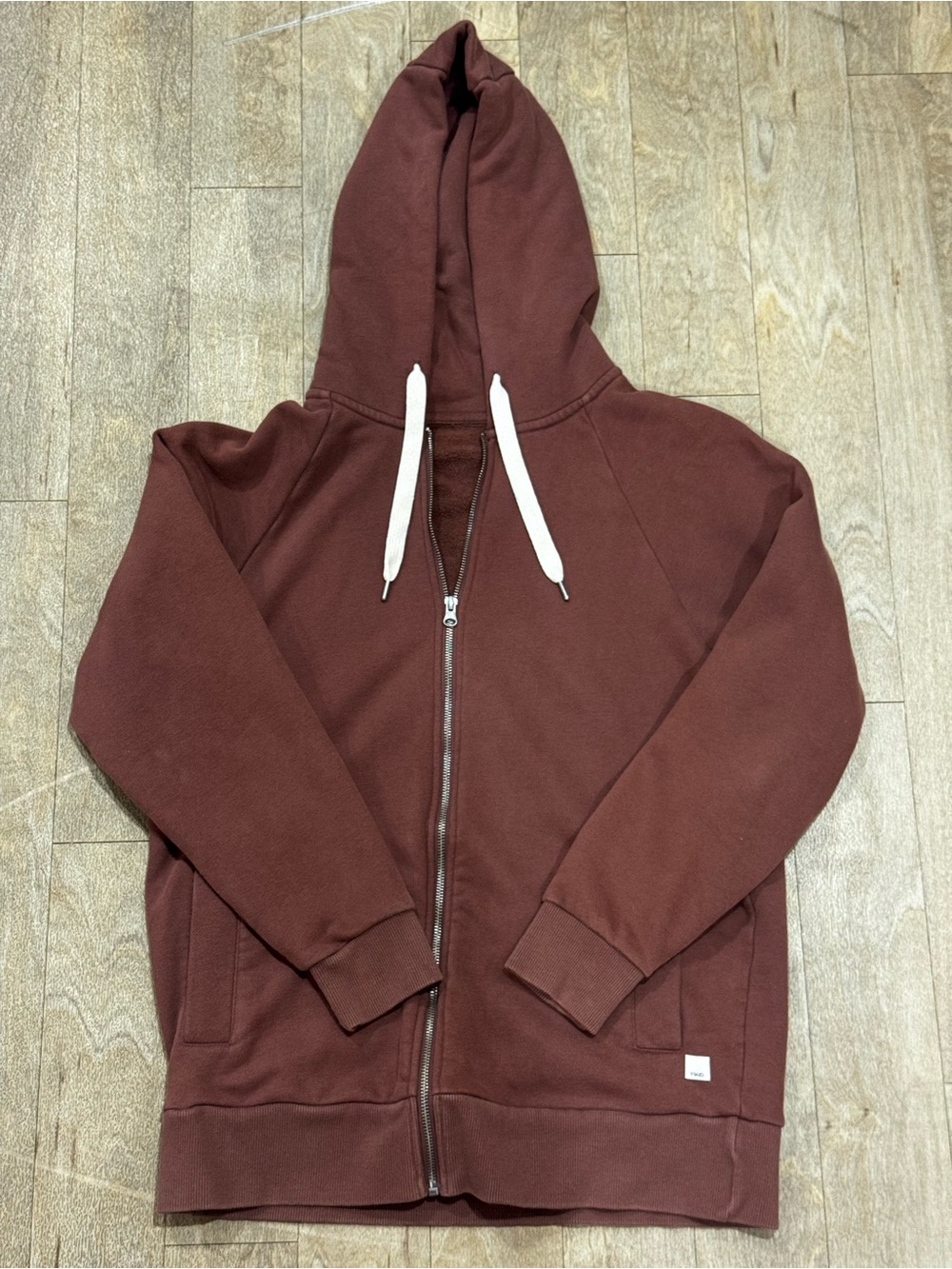 Vuori Restore Full Zip Jacket Hoodie Brown Size Small